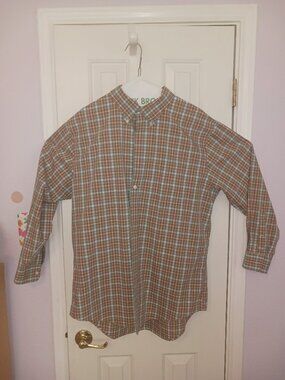 Lands' End Plaid Button-Down Shirt